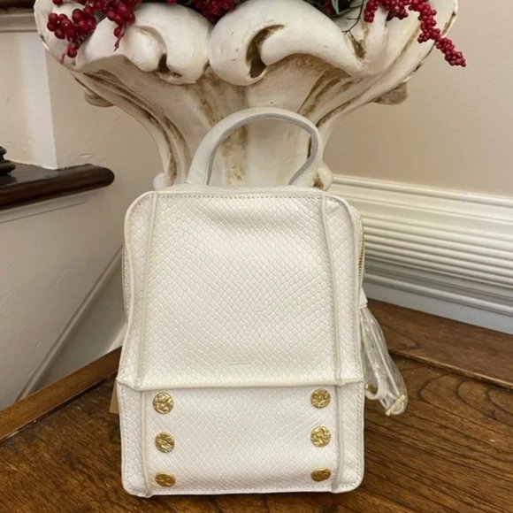 Hammitt Hunter Mini Marshmallow White Snake Mini Backpack Purse - Picture 7 of 7